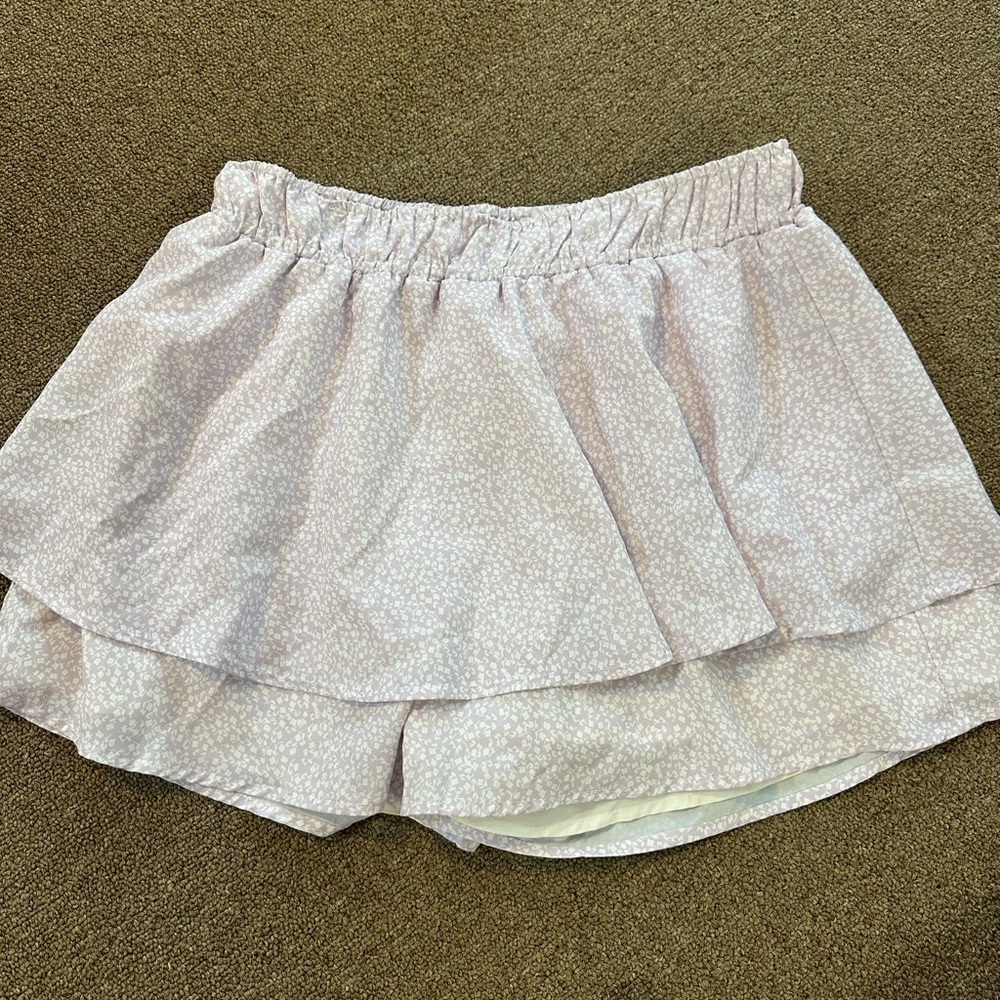 Light purple skirt with shorts under